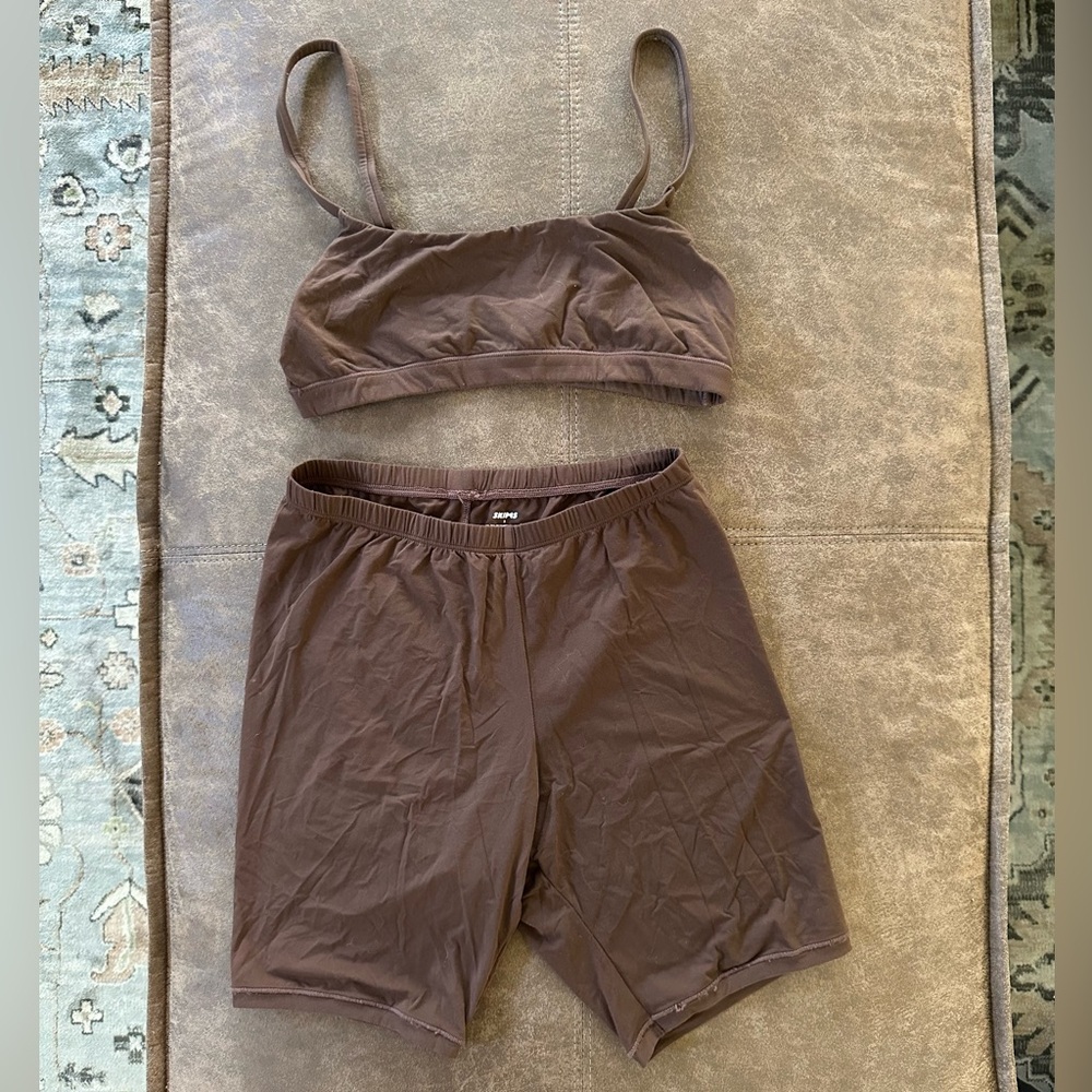 **SALE** Skims Bike Shorts and Bralette Set